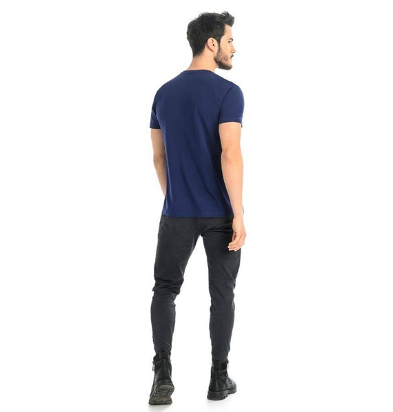 1502 Luca T-Shirt Męski Bawełniany Teyli - niebieski