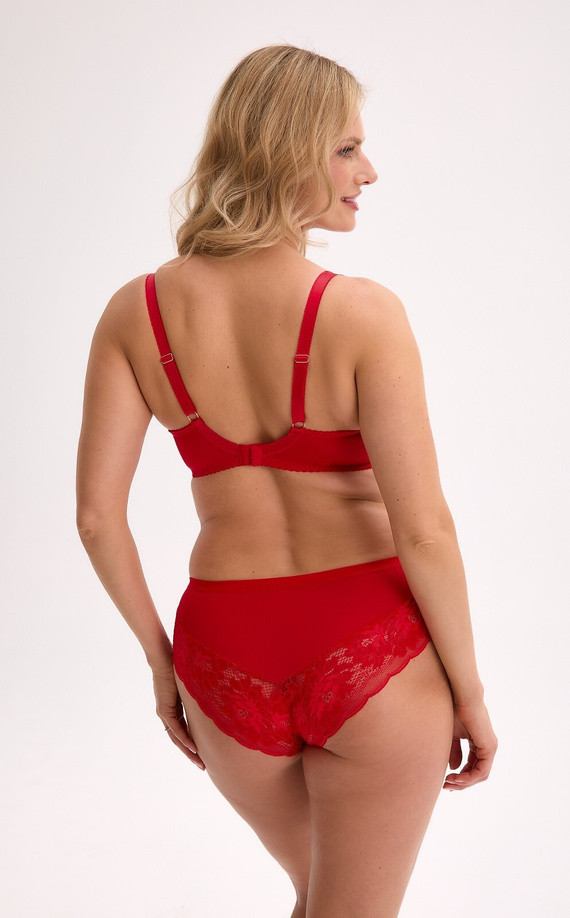 Biustonosz Gaia Mirella BS 1316 czerwony– semi soft, siateczka, fiszbiny, konstrukcja SS5