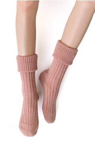 ART..067 Skarpety damskie Do Spania Steven - 077 pudrowe