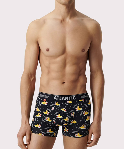 2MHH-007/25 Bokserki męskie Atlantic - granatowy-różowy