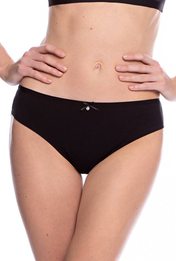 L-1549 BI A'2 Figi Damskie Lama - czarny-pudrowy róż