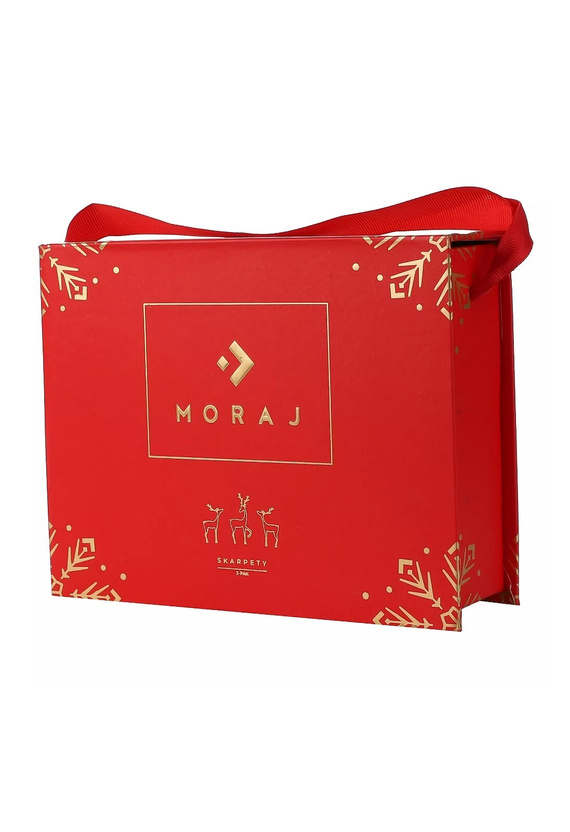 Skarpety CSLS450-001 Moraj czarne– świąteczne skarpety w pudełku z połyskiem