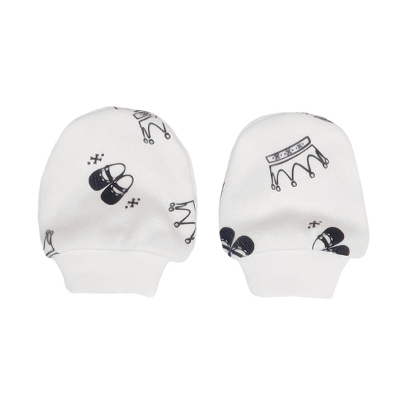 WP404 "Korona" Wyprawka niemowlęca Mamatti biało-czarne