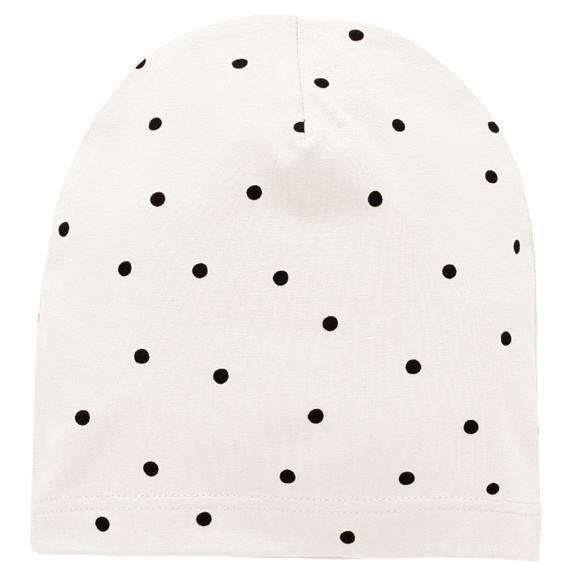 Tres Bien Czapka w groszki Pinokio - ecru groszki