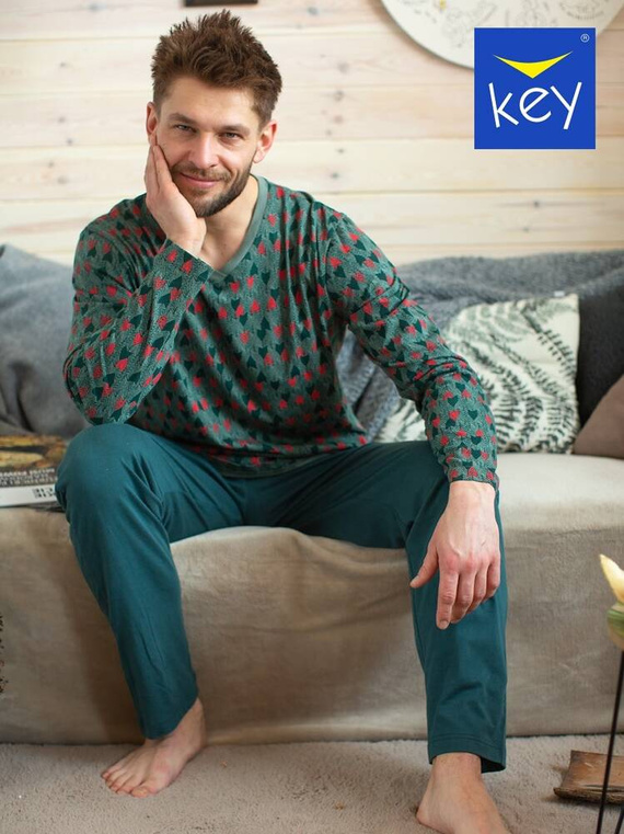 MNS 916 Piżama Męska Key zielony