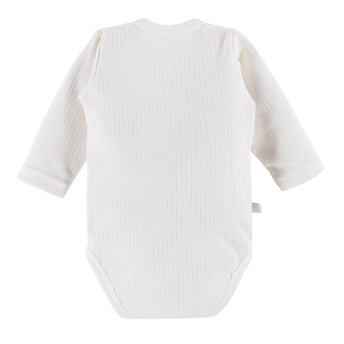 Ceremony Body rozpinane z długim rękawem prążkowane Eevi - ecru