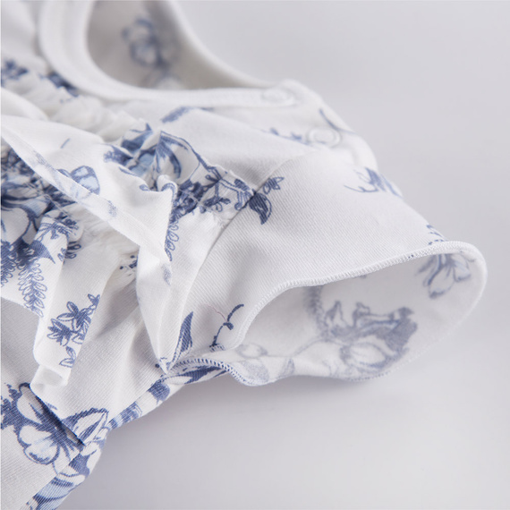 Botanic Rampers dla dziewczynki Eevi - biały druk