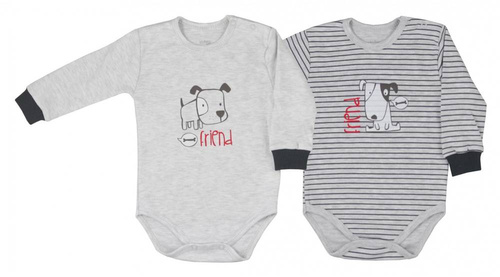 Friend Body z długim rękawem Koala - szare