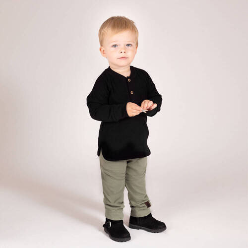 169511 Bluzka bawełniana z długim rękawem "Mix" Nicol - czarny