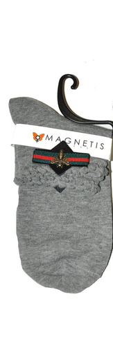 3008  Zakostki Damskie Magnetis biały