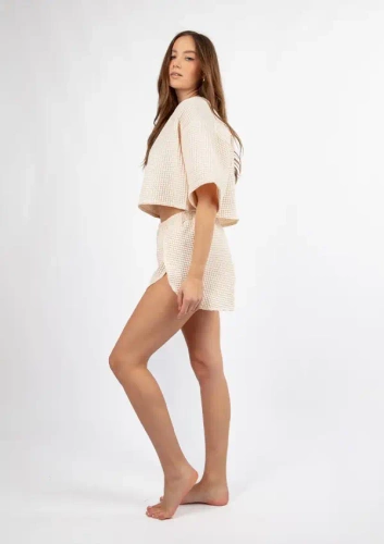 DK-K-W02 Komplet damski Dkaren - ecru