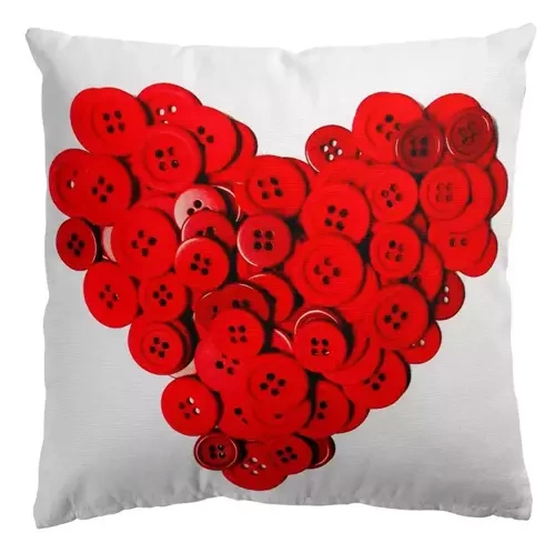 Jess Eco Buttons Poszewka dekoracyjna Domarex biały