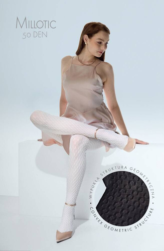 Millotic 3D  Rajstopy 50 den Knittex -ecru