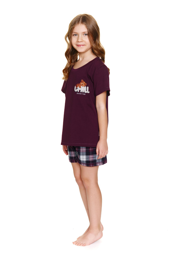 7202 "Chill" Piżama dziecięca Unisex Doctor Nap - burgundy