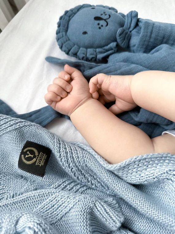 Doudou Lion Pluszowa przytulanka Yosoy - indigo