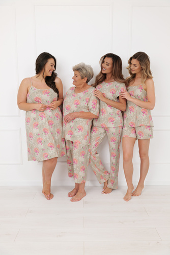 Piżama damska Harmonia Italian Fashion ramiączka krótkie spodenki wiskoza