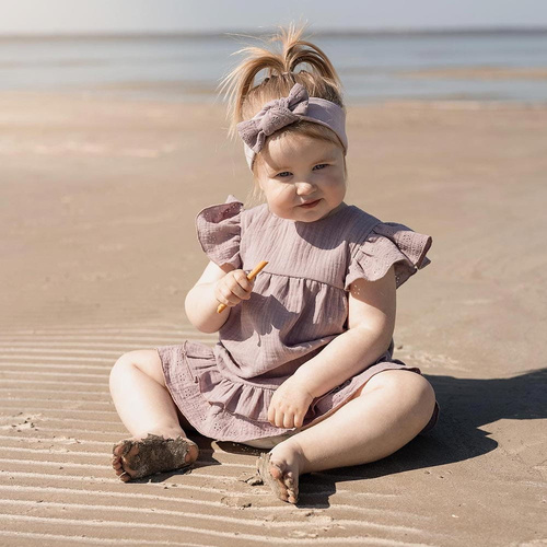 Botanic Sukienka muślinowa Eevi - wrzos