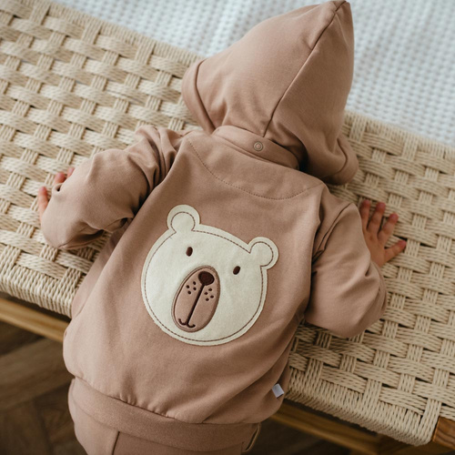 Beary Cool Komplet dresowy Eevi – beżowy, bluza z uszkami i spodnie