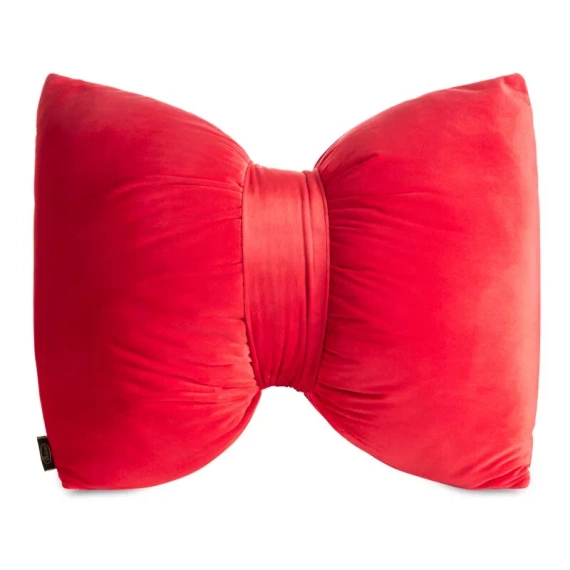 Kokarda Poduszka świąteczna Eurofirany czerwona 45x55 – welwetowa kokarda