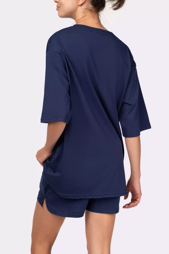 Joy shortsleeve Piżama damska Mona navy