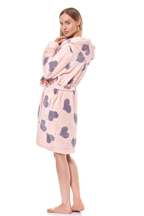 Kola Szlafrok damski L&L- różowy-fioletowy