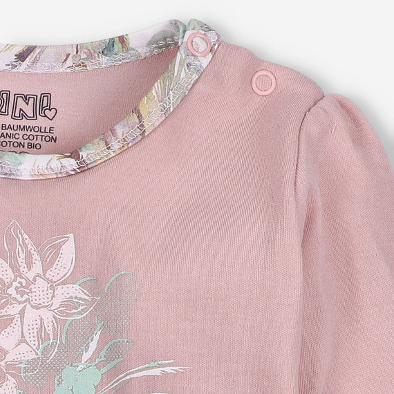Magic Flowers Body kopertowe z bawełny organicznej Nini - różowe