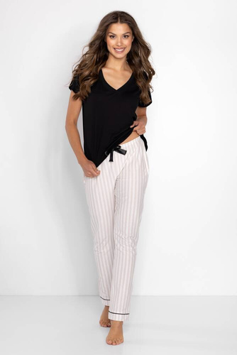 Rita Piżama damska Momenti Per Me black-beige