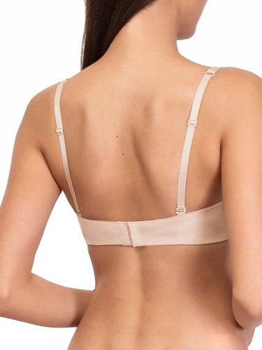 1580 Biustonosz push-up Fantastic – bandeau, mikrofibra Sielei beżowy 