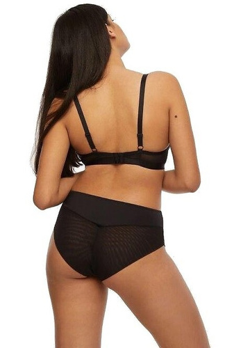 Figi damskie klasyczne Comfort Kinga P-861/2 czarne – połyskująca mikrofibra, podwójna siateczka, perfekcyjne dopasowanie i komfort premium