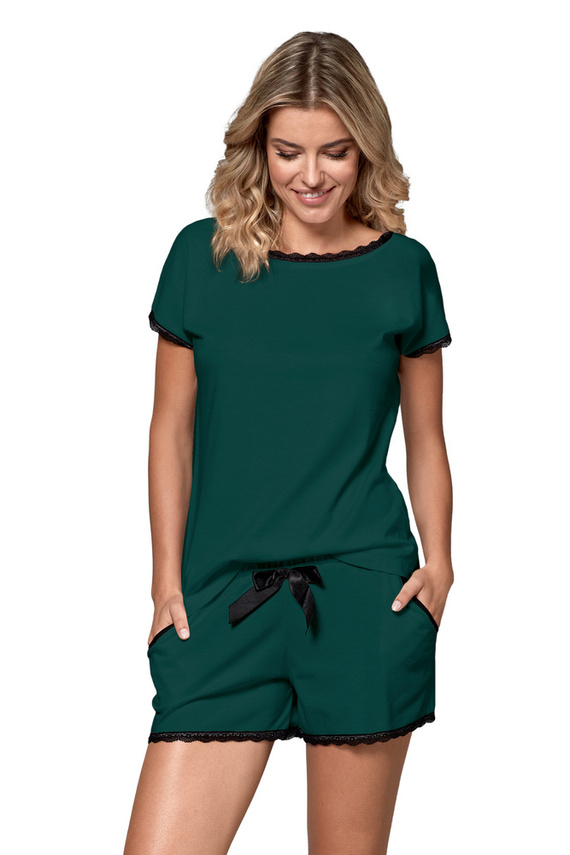 Margot Mix&Match Koszulka Piżamowa  Gładka Nipplex - zielony