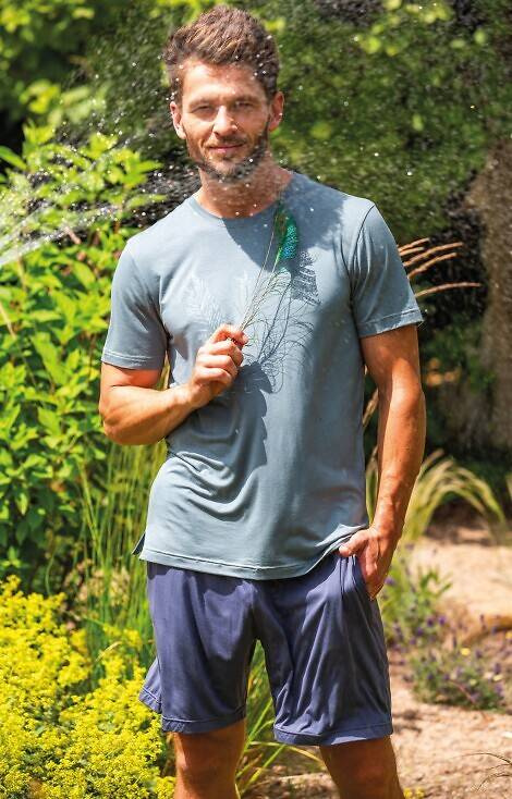 MNS 750 Bambus Piżama Męska Key - oliwkowa