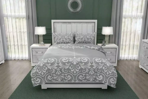 Glamour 020 Pościel bawełniana ornamenty Faro szary