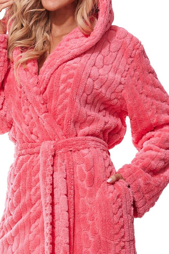 2309 Swet Szlafrok Damski długi L&L koralowy