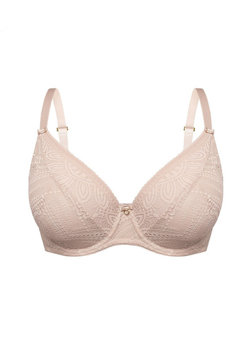 Desire BO50 mefemi by Nipplex  cappucino biustonosz soft bralette z koronką