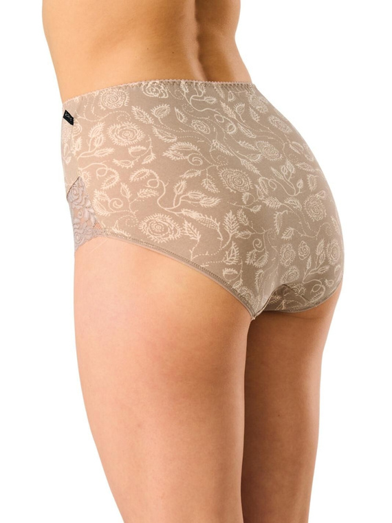 Figi LPF 599 Key beżowy-mocca maxi bikini - Wysoka jakość bawełny, komfort i elegancja