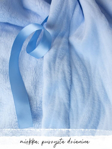 LGL 803  Długi Szlafrok Damski  Key niebieski