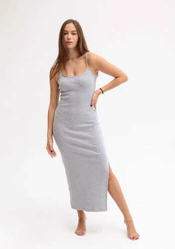 DK-K-P7 Sukienka bawełniana DKaren - szara