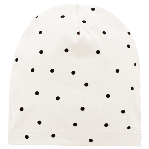 Tres Bien Czapka w groszki Pinokio - ecru groszki