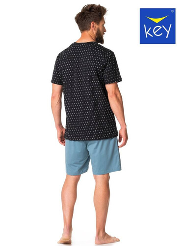 MNS 901  Piżama Męska Key czarny