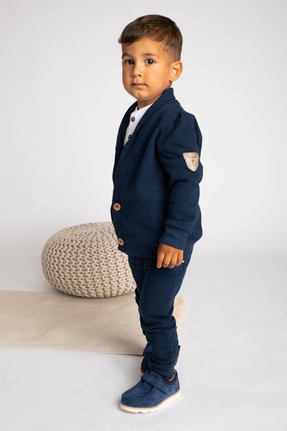 169554 Spodnie dresowe "Mix" Nicol - granatowy