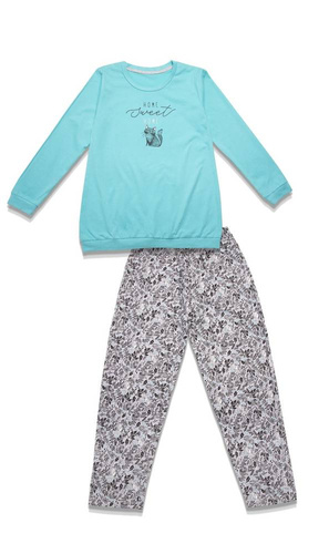 G-238 PY, G-573 PY Piżama dla dziewczynki Lama -turkusowy