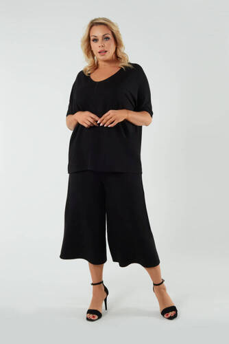 Soler Bluzka z krótkim rękawem Italian Fashion - czarny