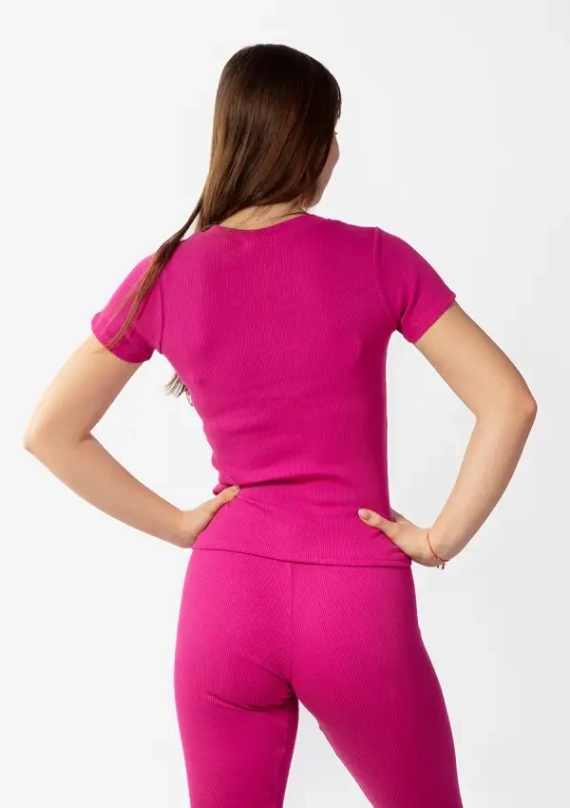 Halima Bluzka damska prążkowana Dkaren - fuksja