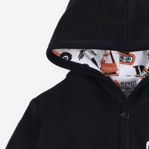 ABN-3240/CZA The builders Bluza dresowa z bawełny organicznej Nini czarny