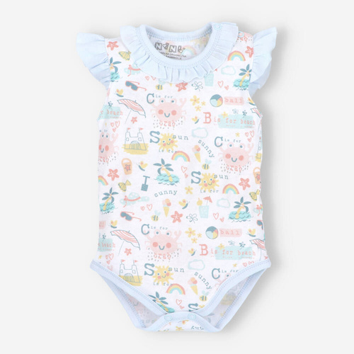 ABN-3938/PLA Sunny Body bawełniane z falbanką Nini druk