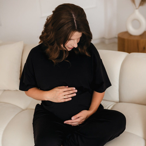 T-shirt damski oversize Eevi for Women czarny – bawełna & modal | Minimalistyczny, wygodny