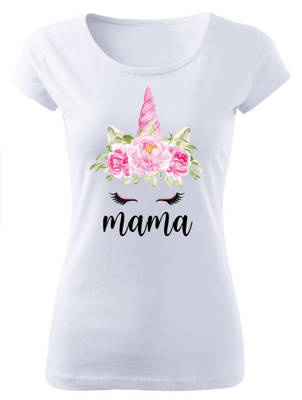 "JEDNOROŻEC mama" koszulka damska Moocha biały