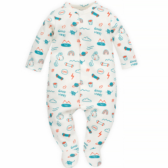 Orange Flip Pajac niemowlęcy Pinokio - ecru