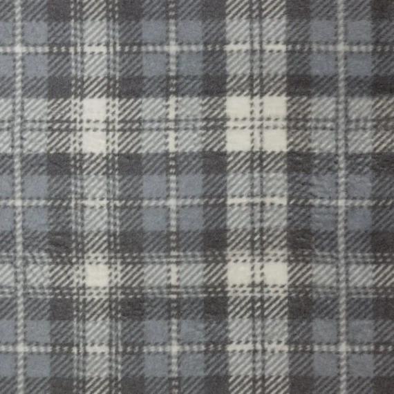 Santa koc świąteczny narzuta krata Eurofirany szary/kremowy