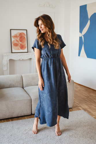 Sukienka ciążowa i do karmienia Milk & Love Lovely Dress Long granatowa